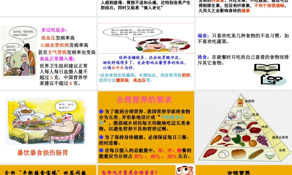 合理营养与食品安全__新人教版.ppt