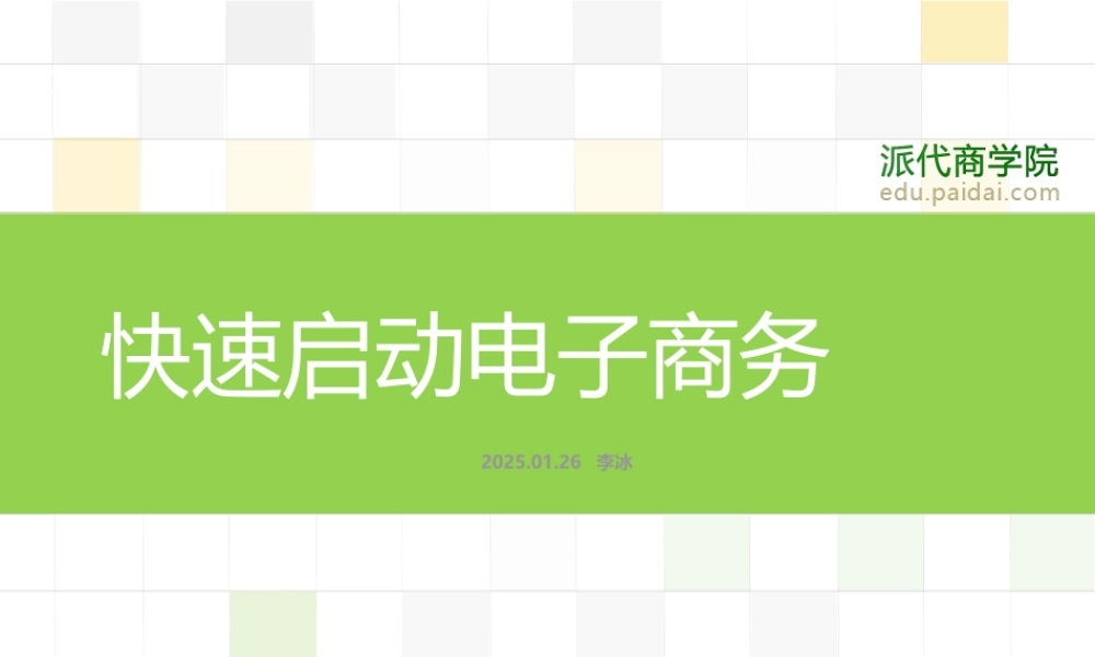 快速启动电子商务-李冰.ppt