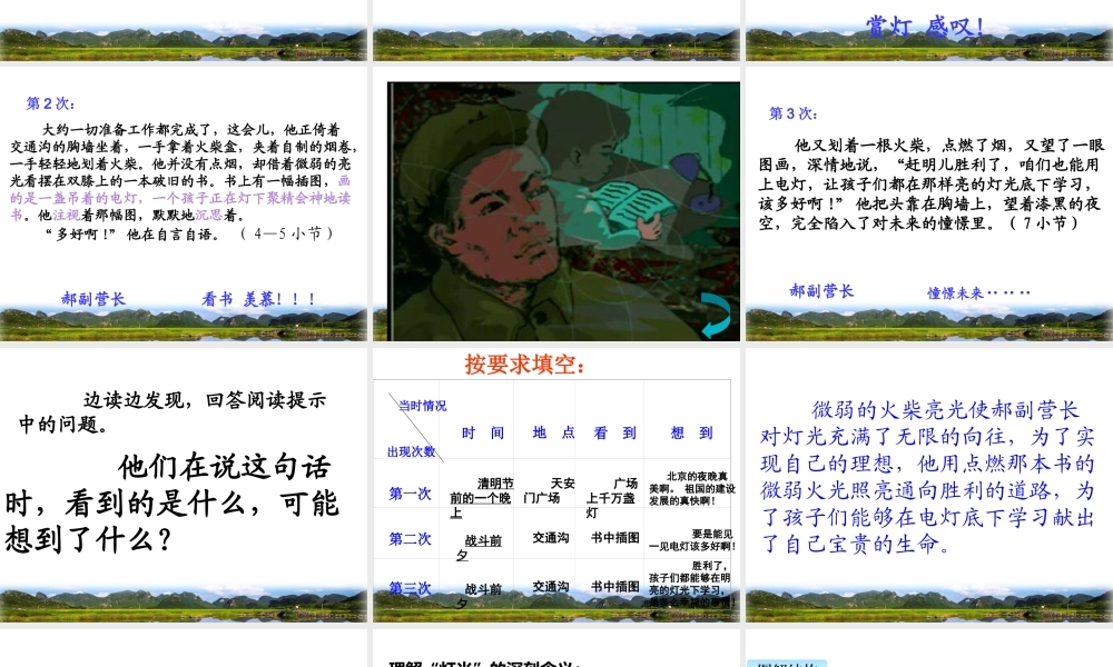 六年级上册语文课件-8.灯光人教（部编版） (共18张PPT).ppt