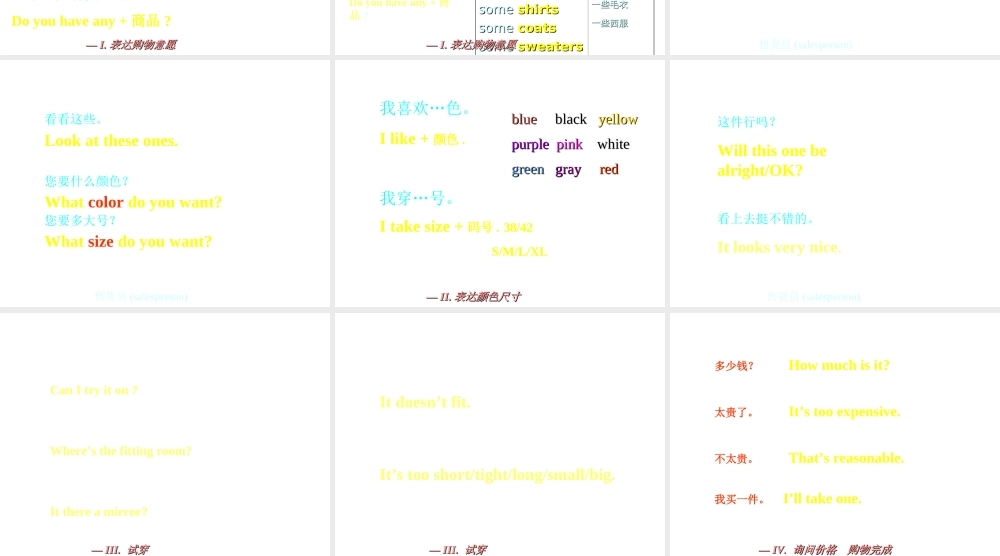 六年级下册英语课件-小升初英语知识点专项复习_专题六_交际用语_购物课件 全国通用(共13张PPT)(1).ppt