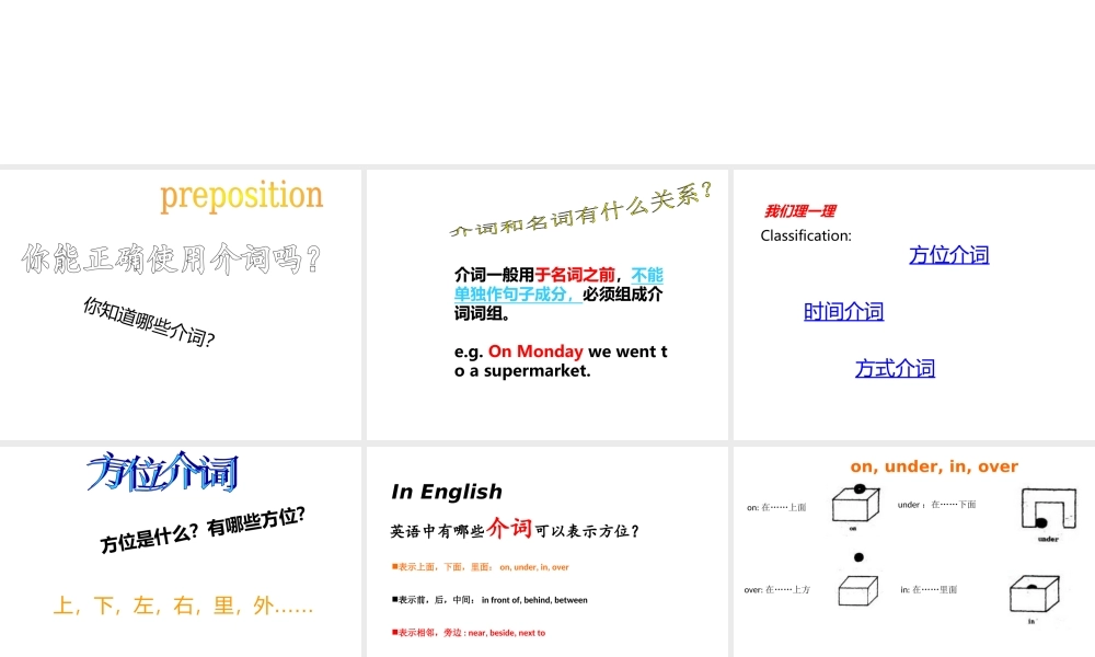 六年级下册英语课件 - 小升初复习介词 全国版(共26张PPT)(1).ppt