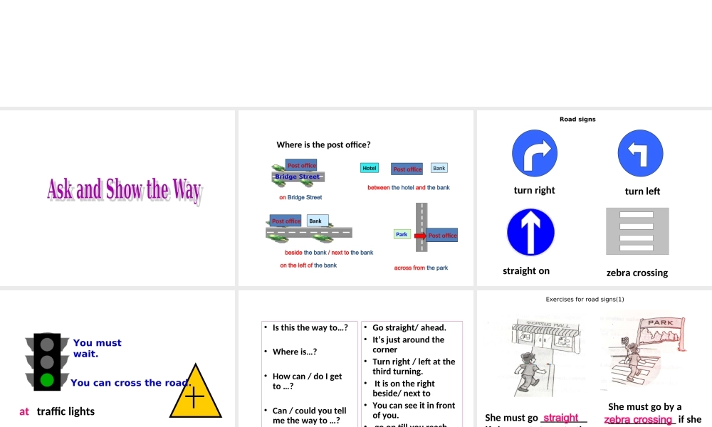 六年级下册英语课件-小升初英语知识点专项复习 专题六 交际用语 问路、指路课件 全国通用(共17张PPT)(1).ppt