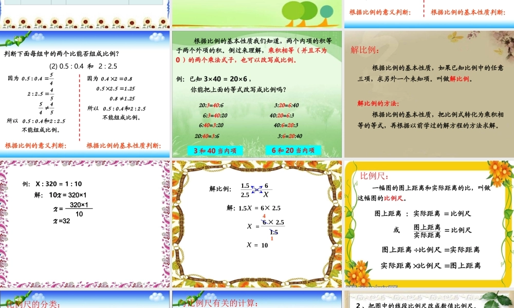 六年级下册第六单元比例课件.ppt