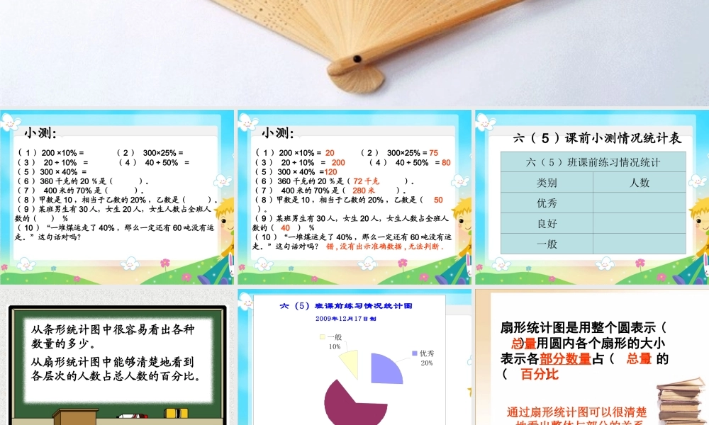六上数学扇形统计图.ppt