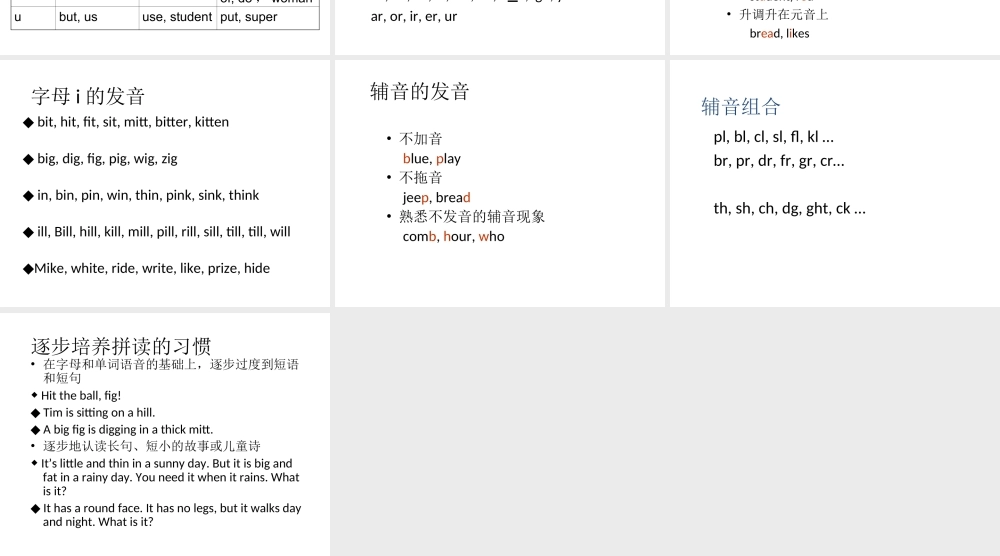 六年级下册英语课件-小升初英语知识点专项复习专题一_语音课件 全国通用(共11张PPT)(1).ppt