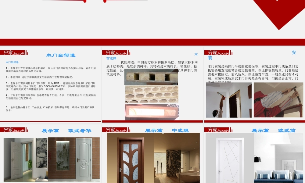 木门的选购和安装.ppt
