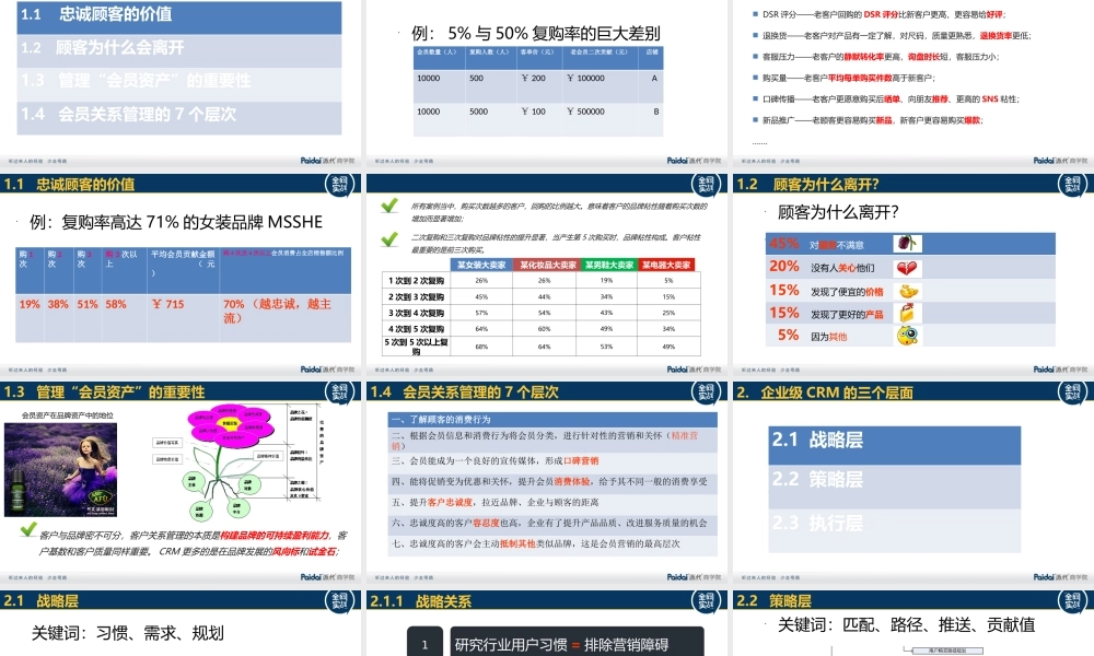 培养忠诚顾客第一版（徐颖）.ppt