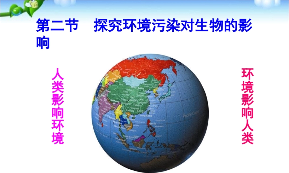 七年级生物第二节_探究环境污染对生物的影响课件人教版.ppt