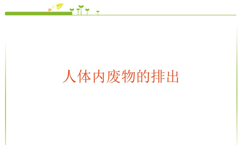七年级生物人体内废物的排出.ppt