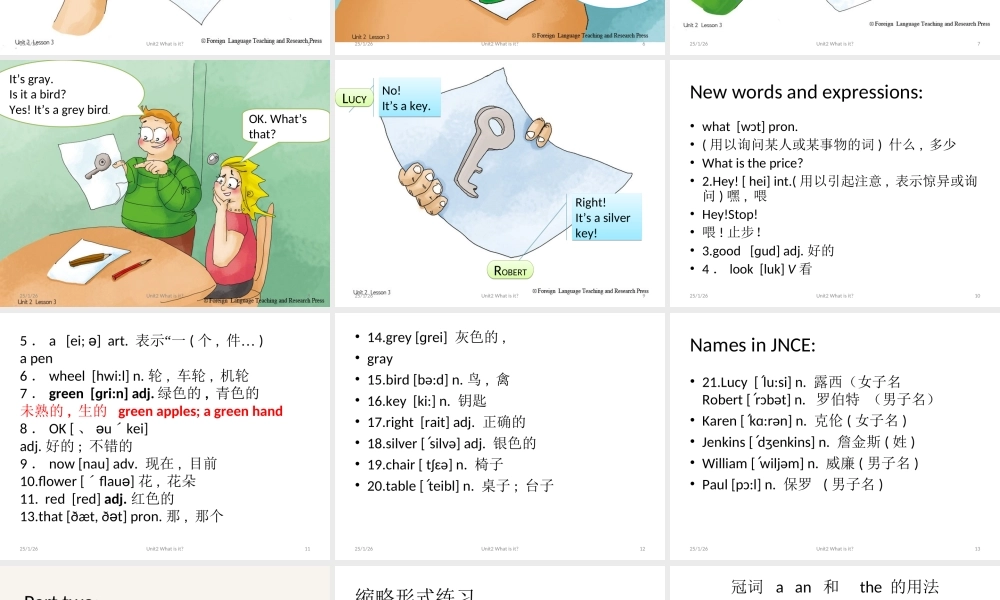 青少版_新概念1A_Unit_2（共27页）.ppt