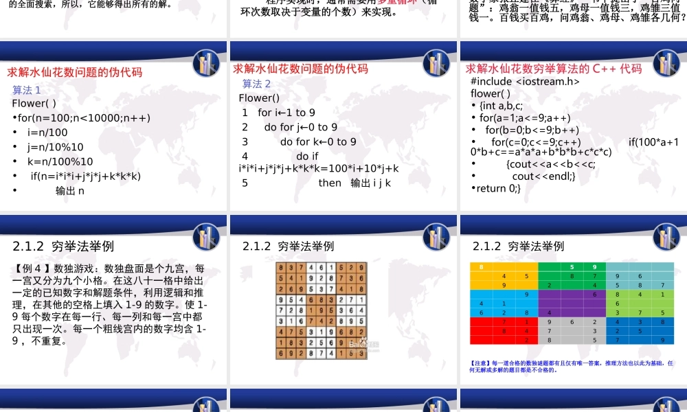 穷举法与递推法.ppt