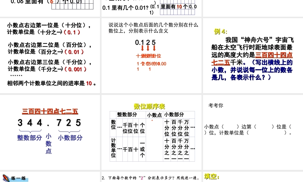 人教版四年级下册（2013版）4 小数的意义和性质小数的意义和读写法课件.ppt