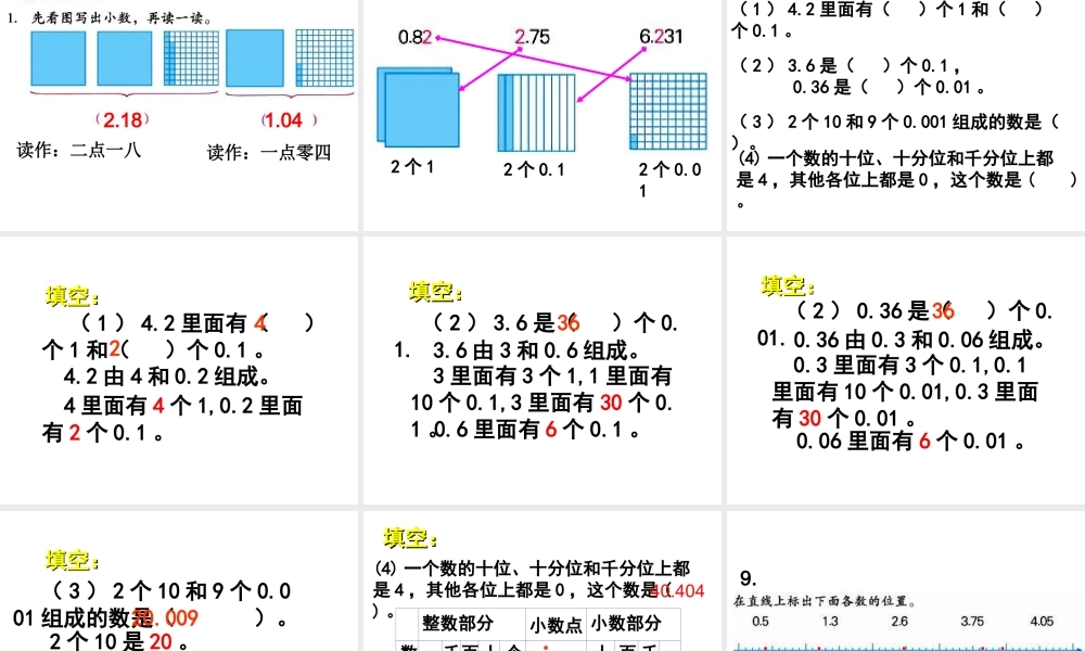 人教版四年级下册（2013版）4 小数的意义和性质小数的意义和读写法课件.ppt