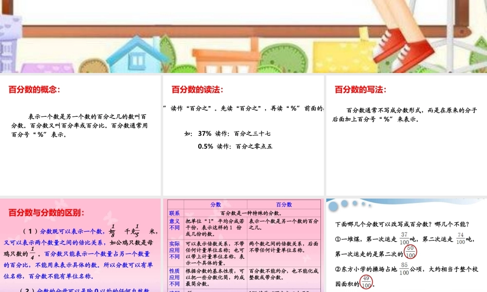 人教版六年级数学下册第六单元第四课时_数和代数—百分数.ppt
