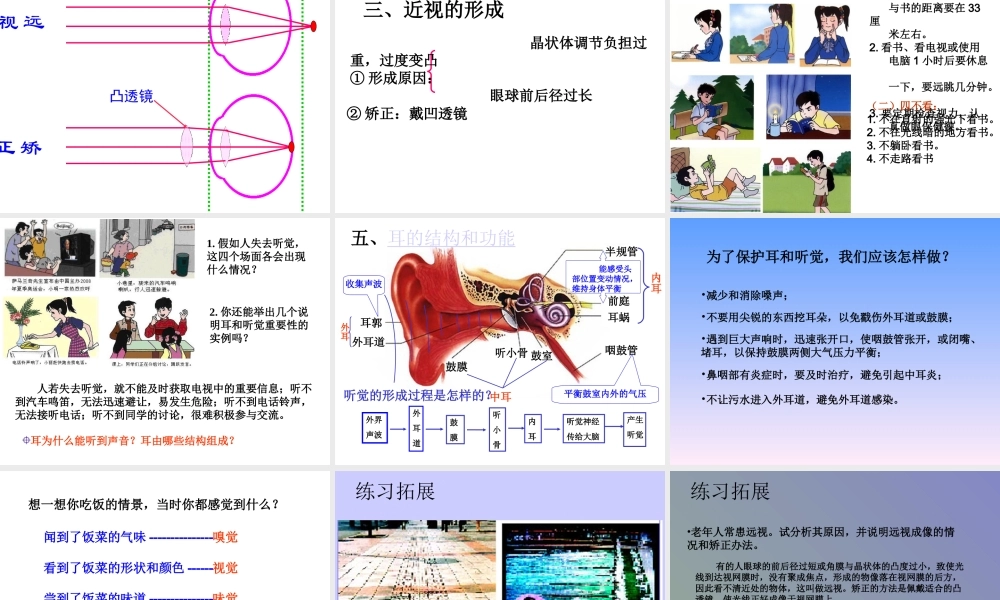 人教版七年级下册生物学第六章第一节人体对外界环境的感知 (1).ppt
