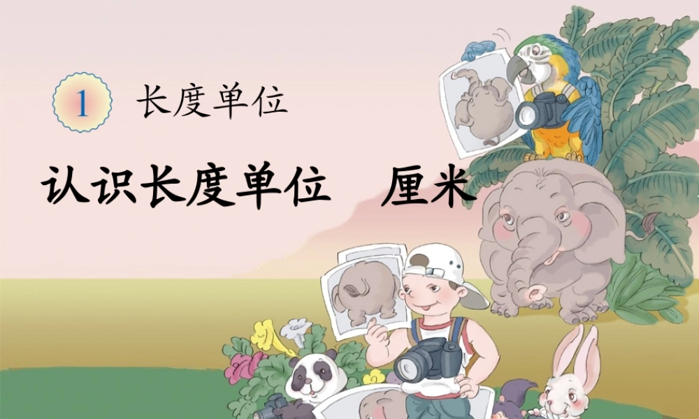 人教新课标数学二年级上 认识厘米 课件.ppt