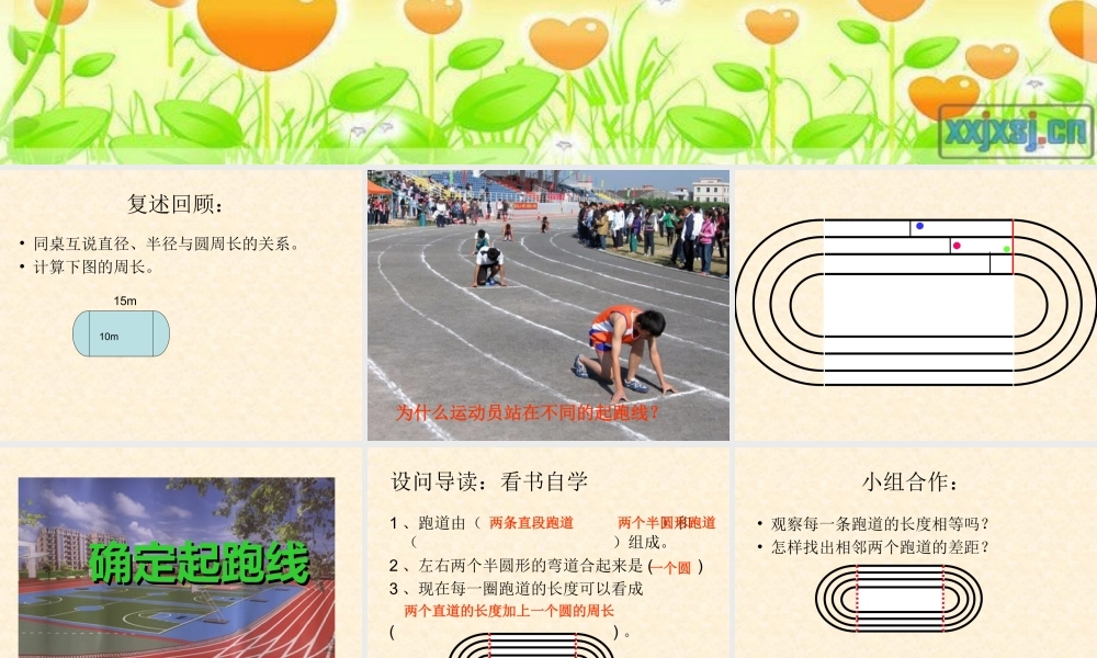 人教六年级上确定起跑线.ppt