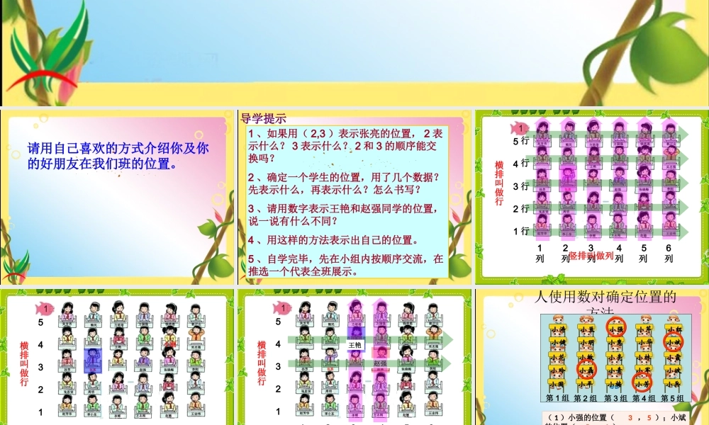 人教新课标五年级数学上册第二单元第一课位置.ppt