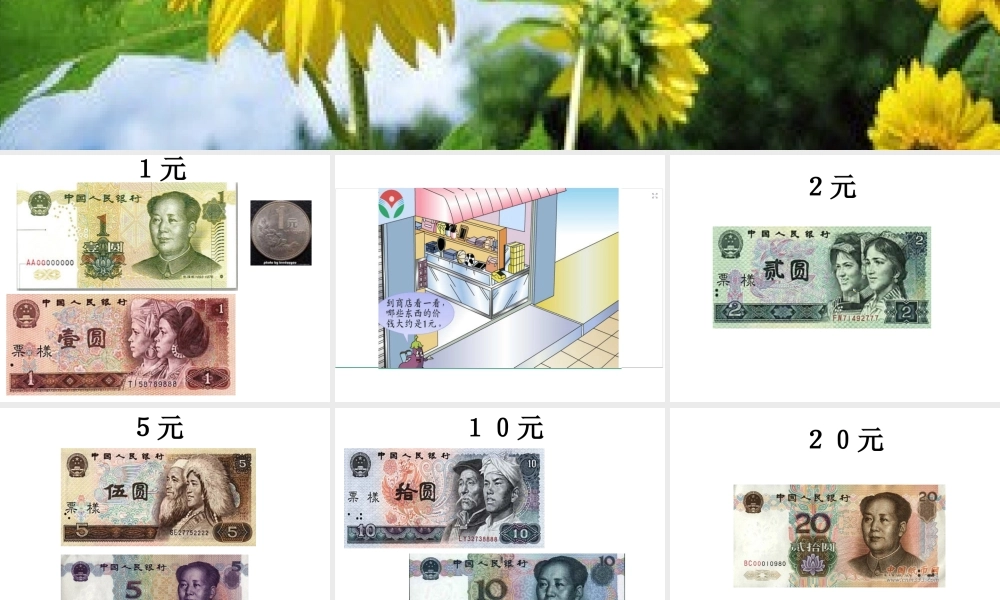 认识人民币（元）.ppt