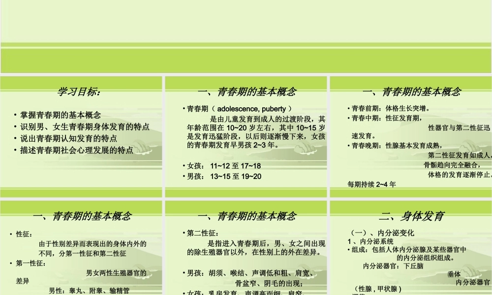 生物：1.3《青春期》课件2(人教版七年级下).ppt