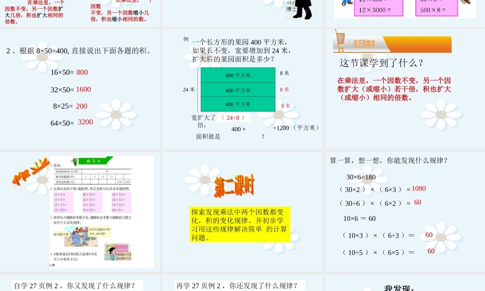 四年级数学《_积的变化规律》PPT课件.ppt