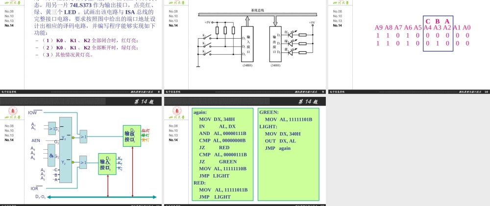 四川大学电子信息学院微机原理与接口技术何小海严华版习题解答-第6章.ppt