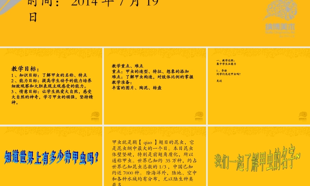 陶气小泥 甲虫【jiaoyupan.com教育盘】.ppt