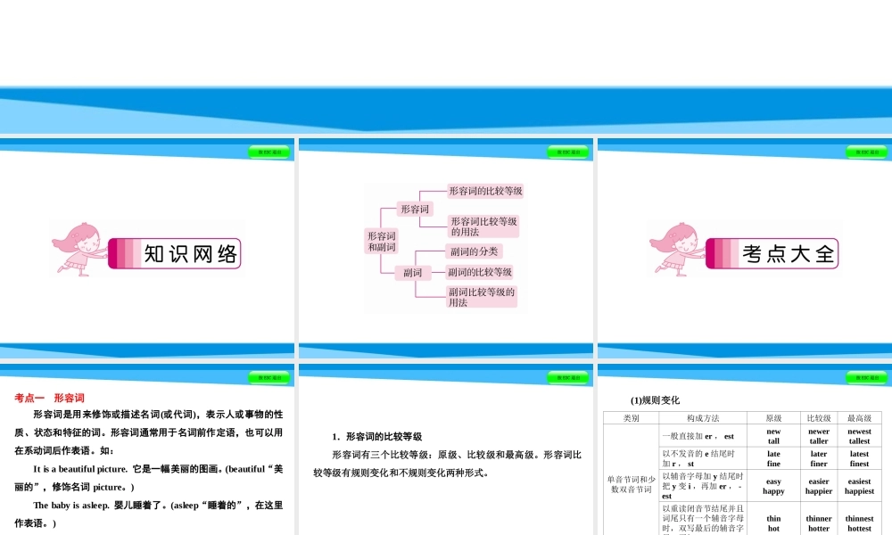 小升初英语课件－第四讲 词汇广场 专题四　形容词和副词｜全国通用 (共50张PPT)(1).ppt