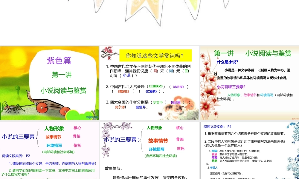 小说阅读与鉴赏一.ppt.ppt