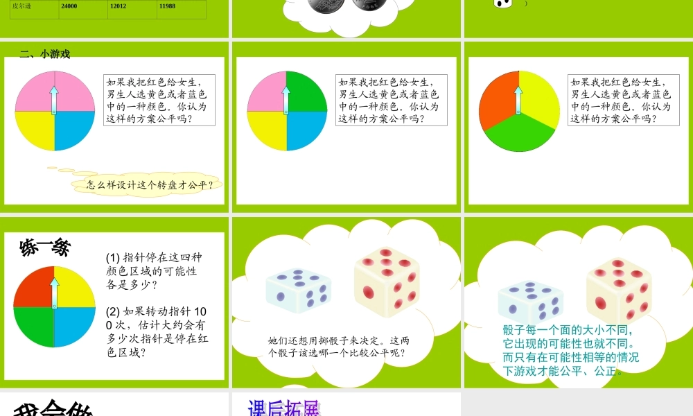 小学五年级数学上册统计与可能性PPT课件.ppt