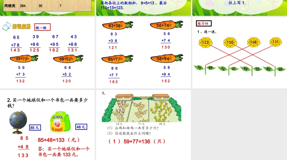 新课标人教版数学三年级上册《万以内的加法》课件.ppt