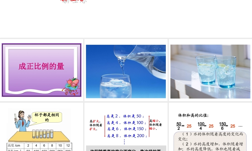 新课标数学六年级下册《成正比例的量》课件.ppt