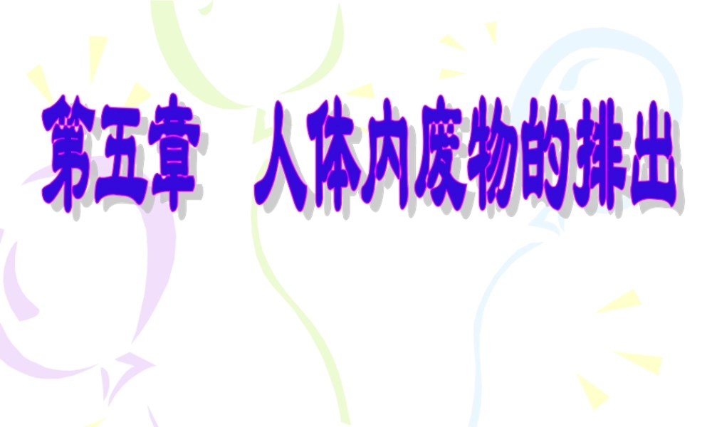 新人教版第五章人体内废物的排出课件.ppt