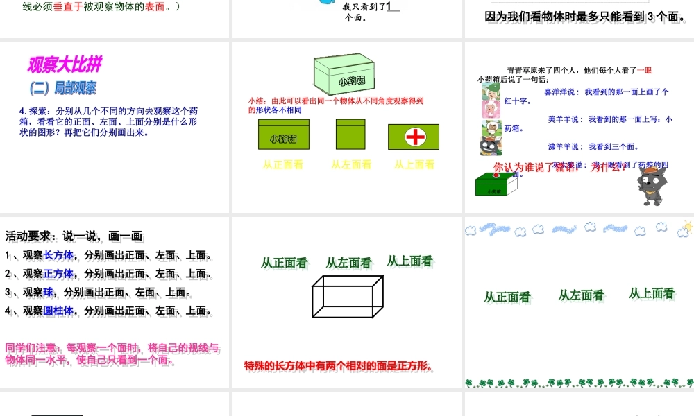 新人教版二年级数学上册：5.1《观察物体》ppt课件.ppt