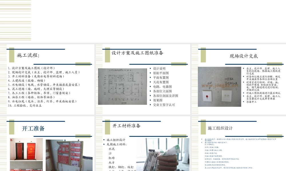 星艺家装装修施工流程及施工工艺.ppt