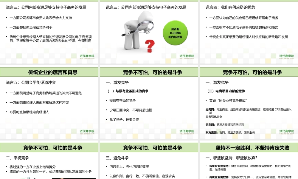 职业经理人在传统企业的电商之路110106.ppt