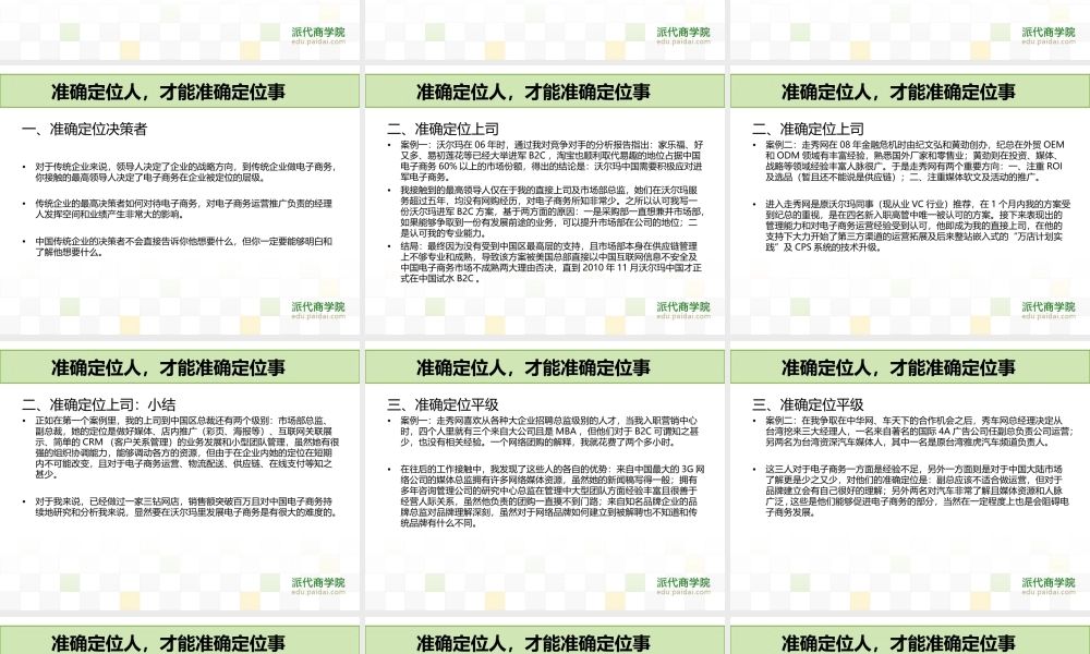 职业经理人在传统企业的电商之路.ppt