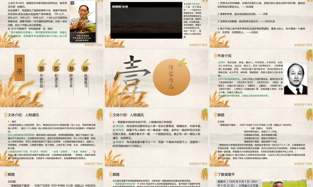 《喜看稻菽千重浪》-课件-2021-2022学年高中语文统编版（2019）必修上册.pptx
