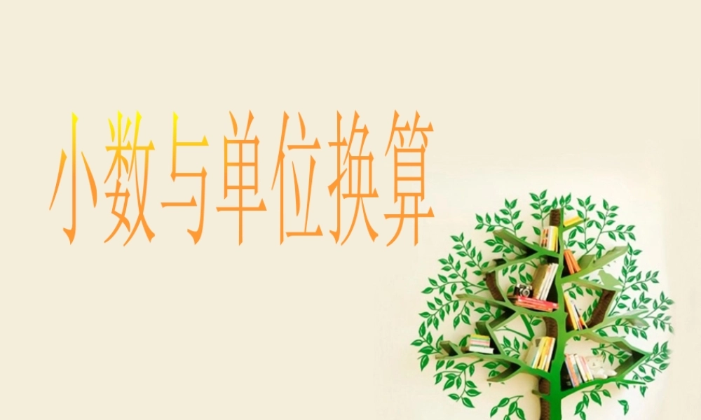 《小数与单位换算》课件.pptx