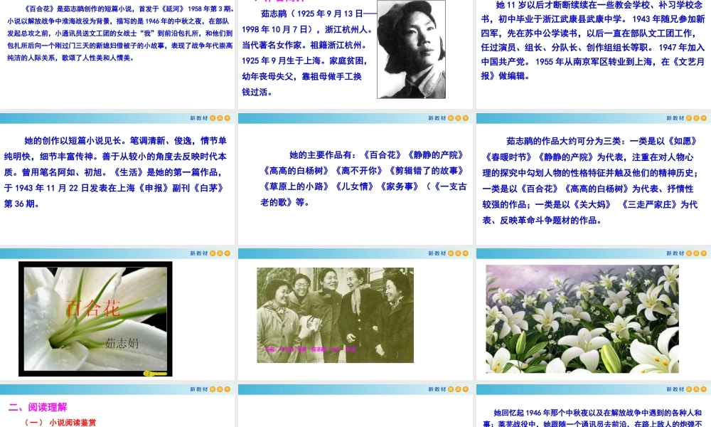 1.3.1 百合花 茹志娟 课件.pptx