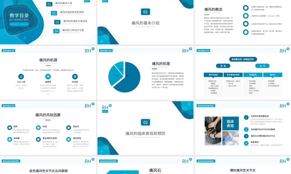 2、风湿性痛风内科医疗保健医学教程ppt.pptx