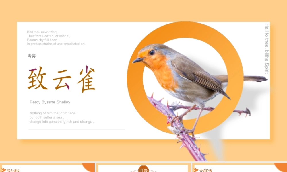 2.4 《致云雀》-课件-2021-2022学年高中语文统编版（2019）必修上册.pptx