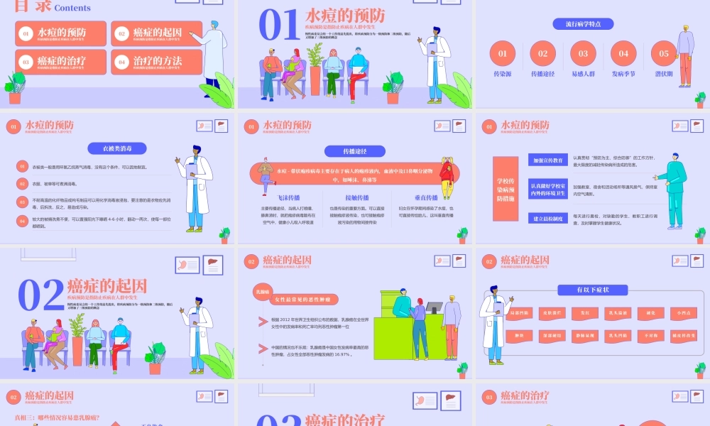 3、红蓝扁平风医疗健康教育PPT模板.pptx