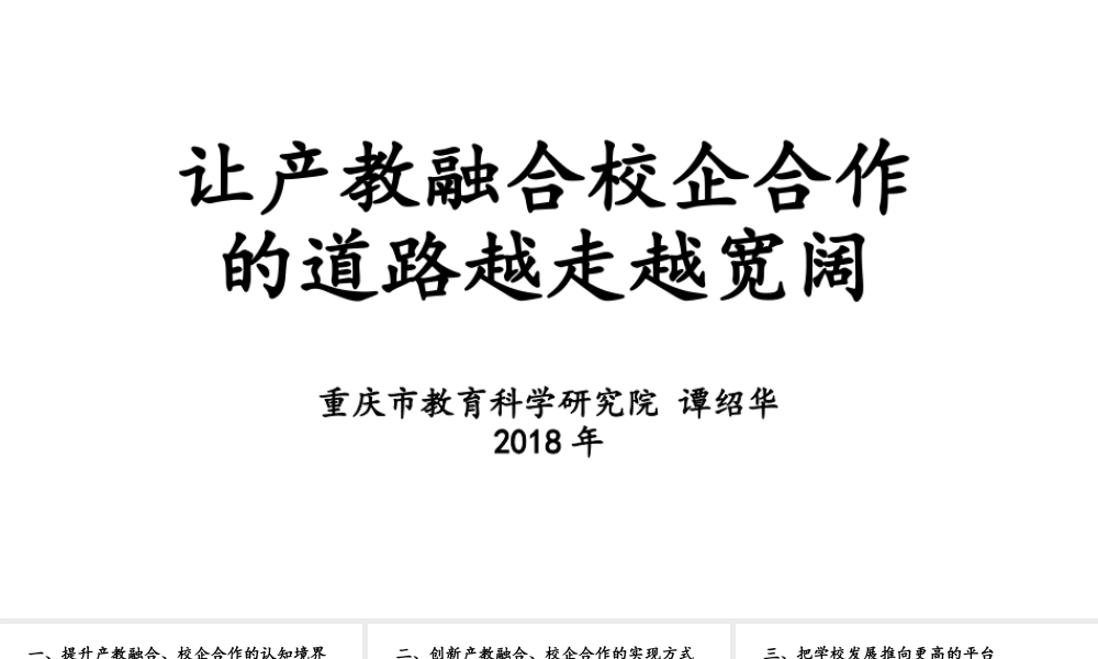 8.让产教融合校企合作的道路越走越宽阔（谭绍华）.pptx