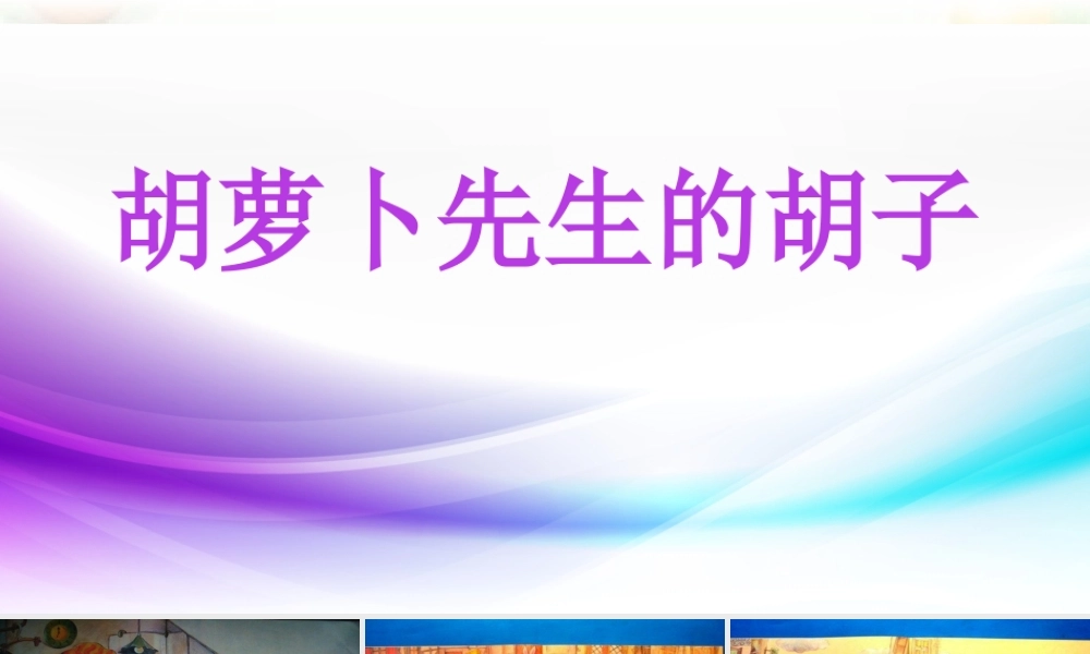 13 胡萝卜先生的胡子1.pptx