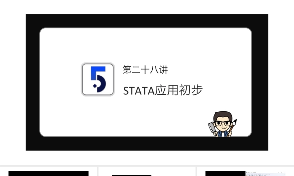 No.28 STATA应用初步.pptx