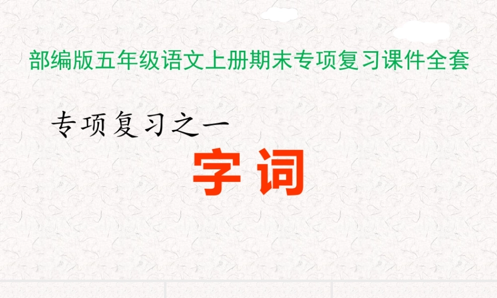 部编版五年级语文上册期末专项复习课件.pptx
