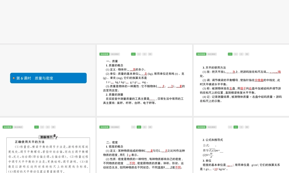 第6课时　质量与密度物理.pptx