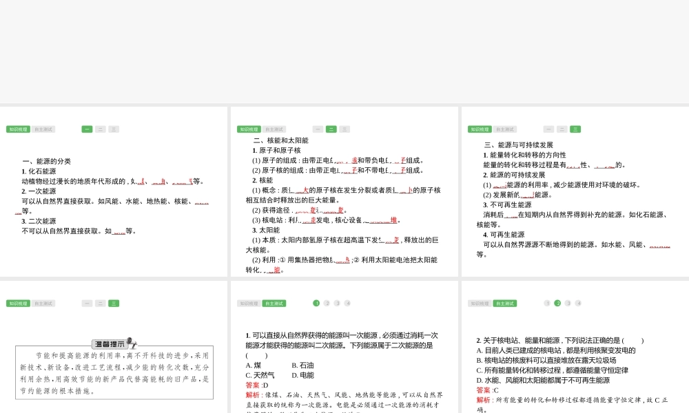 第22课时　能源与可持续发展物理.pptx