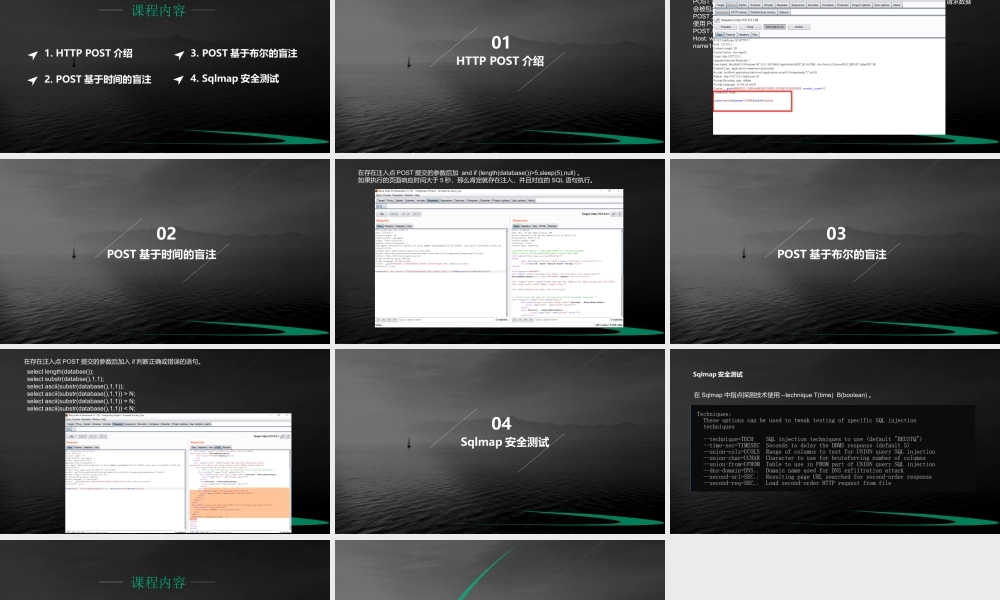 第九节 POST基于时间和布尔的盲注-01.pptx
